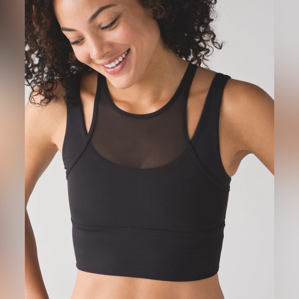 Lululemon Double Tap Long Line Bra - Black size 4 - Picture 1 of 8